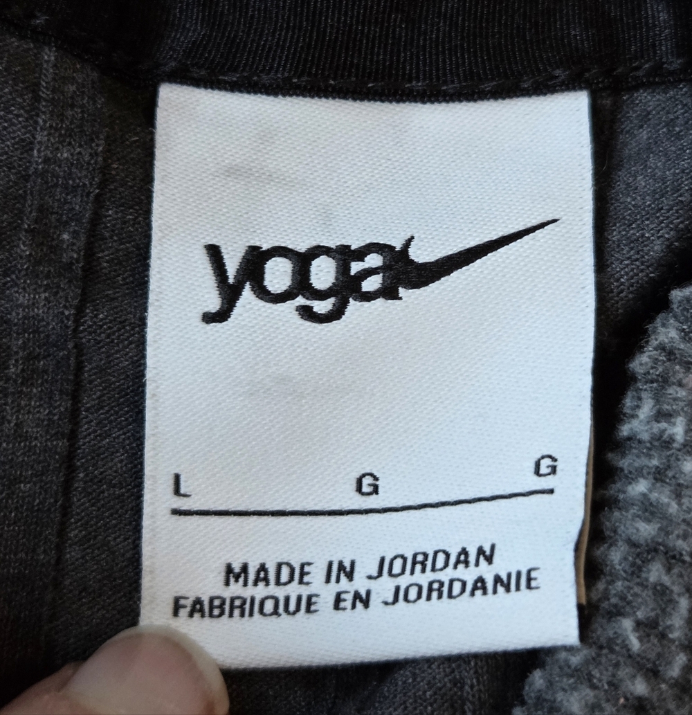 Nike Yoga Sweater Gray Luxe Ribbed Cover-Up Activewear Womens size Large - Picture 6 of 12